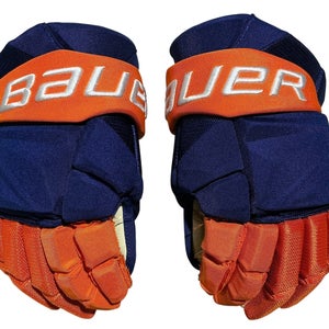 Bauer Vapor X Pro Stock 14” Hockey Gloves LEPPANEN Oilers (Used) 1394