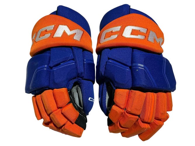 CCM HGQL Pro Stock Hockey Gloves 14” Oilers (Used) 2047