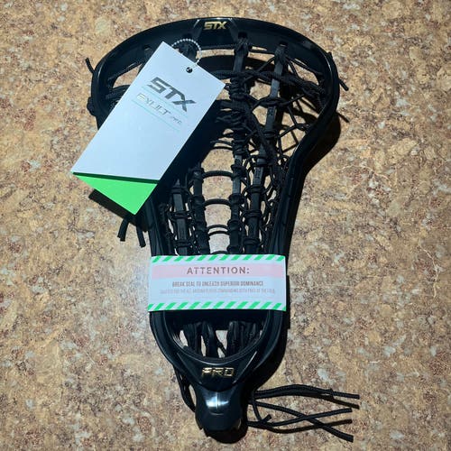 STX Exult Pro Womens Attack/Mid Strung Lacrosse Head Black