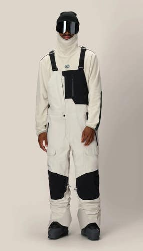 686 25/26 DISPATCH GORE-TEX SNOWBOARD-SKI BIB PANTS, LIMESTONE COLOBLOCK MD, NEW