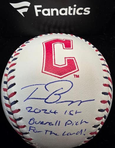 Guardians TRAVIS BAZZANA Autographed 2024 1st Pick For The Land LE 5/5 Baseball