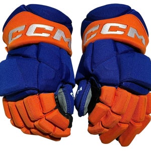 CCM JetSpeed FT1 Hockey Gloves Oilers Pro Stock 14” (Used) 1979