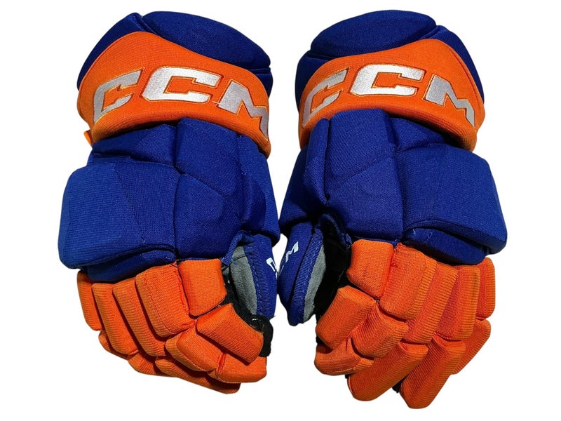 CCM JetSpeed FT1 Hockey Gloves Oilers Pro Stock 14” (Used) 1979