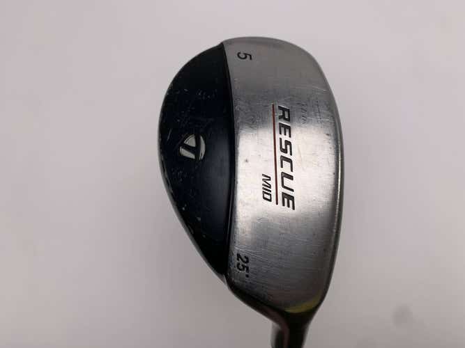 TaylorMade Rescue Mid 5 Hybrid 25* 65g Stiff Graphite Mens RH Midsize Grip