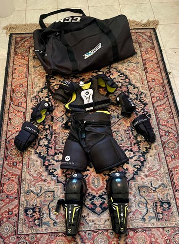 Complete Youth/Junior Hockey Starter Kit with CCM Bag – Pure Hockey Edition
