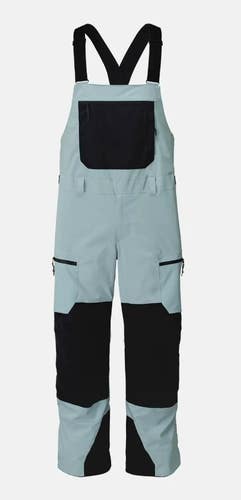 JONES 25/26 MTN SURF SNOWBOARD BIB PANTS, ARCTIC BLUE, SM, NEW