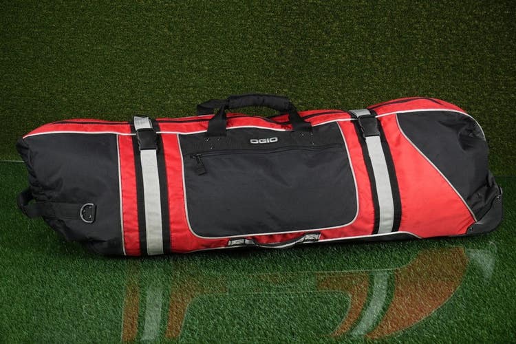 OGIO Straight Jacket Golf Travel Bag Red / Black Rolling Wheeled Club Protector