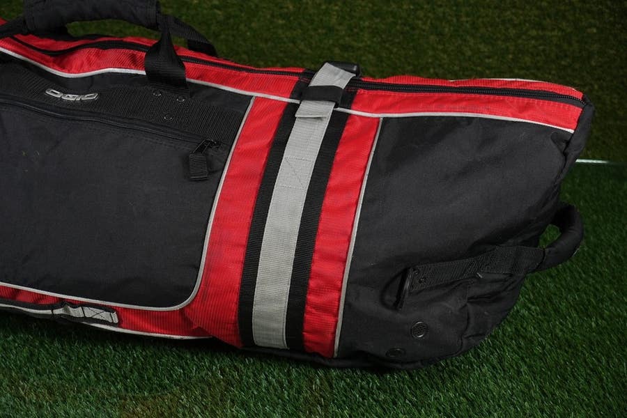 OGIO Straight Jacket Golf Travel Bag Red / Black Rolling Wheeled