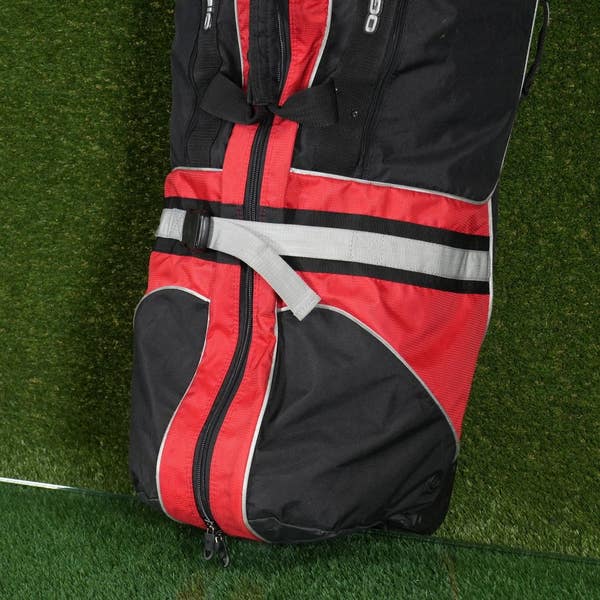 OGIO Straight Jacket Golf Travel Bag Red / Black Rolling Wheeled