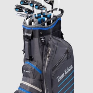 Tour Edge TE-400 Lady Edge Complete Set (12pc, Black/Blue, Cart Bag) 2025 NEW