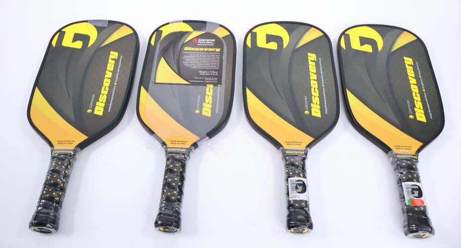 GAMMA Discovery Set of 4 Pickleball Paddles Black/Yellow