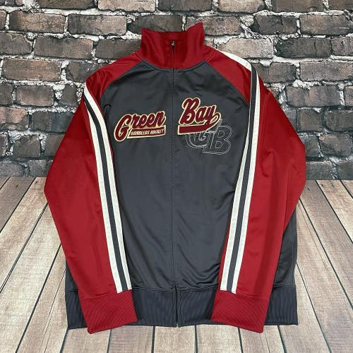Green Bay Gamblers Mens XL Track Jacket Sweatshirt USHL Hockey J America