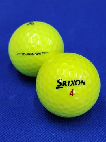 24 Near Mint AAAA Yellow Srixon Z-Star/Z-Star XV Used Golf Balls