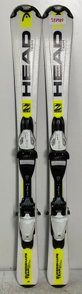 Kid's HEAD 107cm All Mountain SuperShape Team Skis With Head LRX 4.5 Bindings (Used)(SY2980)