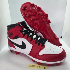 Nike Air Jordan 1 Retro MCS Baseball Cleats Chicago Blk Red Men sz 10 AV5354-611 New