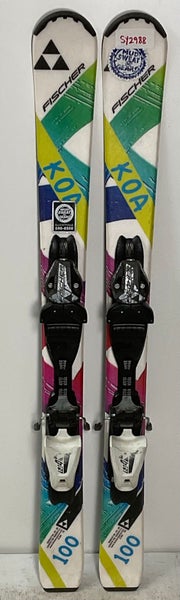 Kid's Fischer 100cm All Mountain Koa Skis With Fischer FJ4 Bindings (Used)(SY2988)