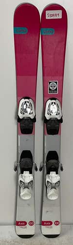 Kid's Axis 100cm Luna Skis With Marker 4.5 Bindings (Used)(SY2989)