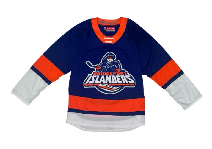 CCM AHL Bridgeport Islanders Men's Home Fisherman Jersey Size XL NWT