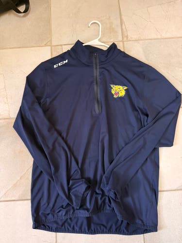 CCM Moncton Wildcats QMJHL Player-Issued Quarter Zip – Size XL