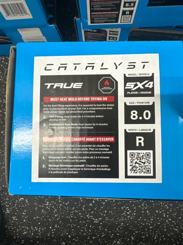 2024 True Catalyst 5x4 Hockey Skates Regular Width 8 (New)