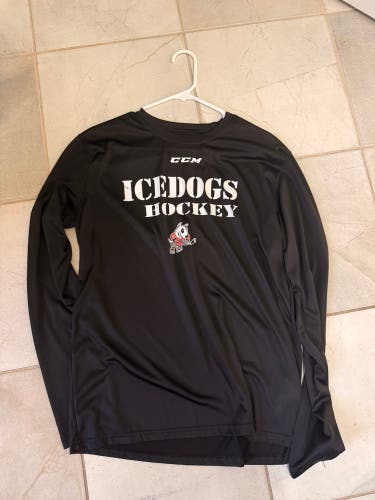 CCM Niagara Ice Dogs OHL Player-Issued Long Sleeve Compression Shirt – Size Large