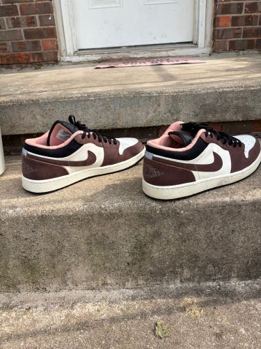 Mens Air Jordan 1 Low-Pink Mocha Size 12