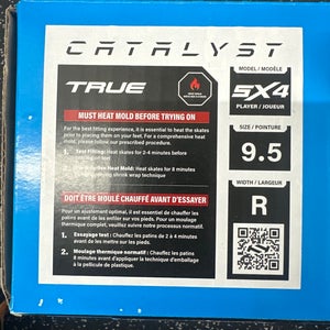 2024 True Catalyst 5x4 Hockey Skates Regular Width 9.5 (New)