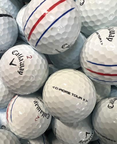 12 Near Mint AAAA White Callaway Chrome Tour X Used Golf Balls