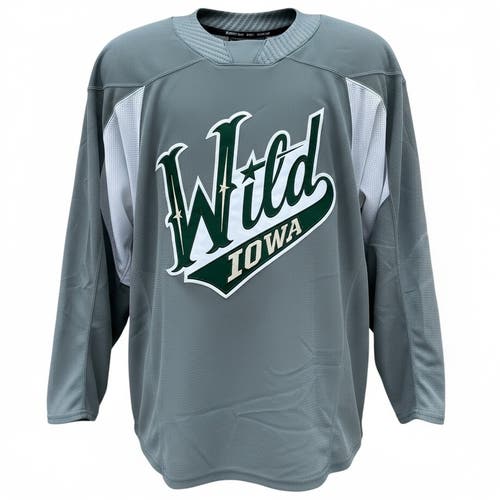 CCM Iowa Wild Grey Pro Stock Practice Jersey 11905