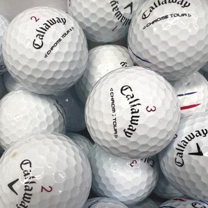 12 Premium AAA White Callaway Chrome Tour Used Golf Balls..Triple Trac and White