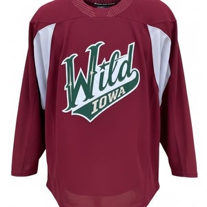 CCM Iowa Wild Maroon Pro Stock Practice Jersey 29476