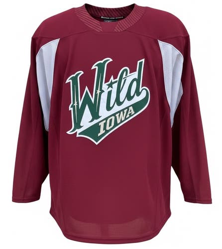 CCM Iowa Wild Maroon Pro Stock Practice Jersey 29476
