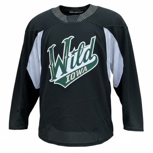 CCM Iowa Wild Black Pro Stock Practice Jersey 64972