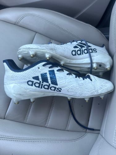 White Men's Size M 11.5 (W 12.5) Adult Adidas Cleats (Used)