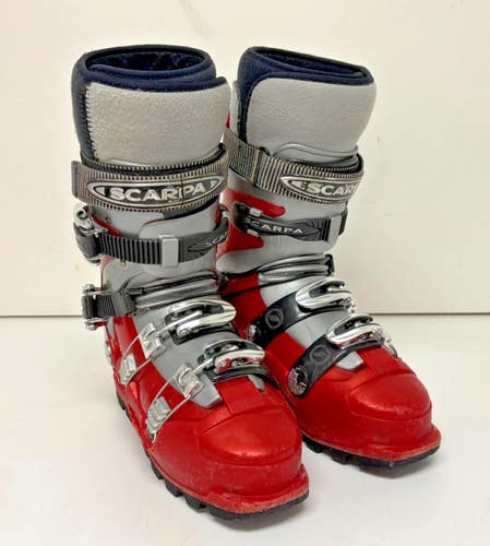 Scarpa Denali TT Alpine Ski Touring Boots Wrap Liners MDP 28 US Men's 10 Red