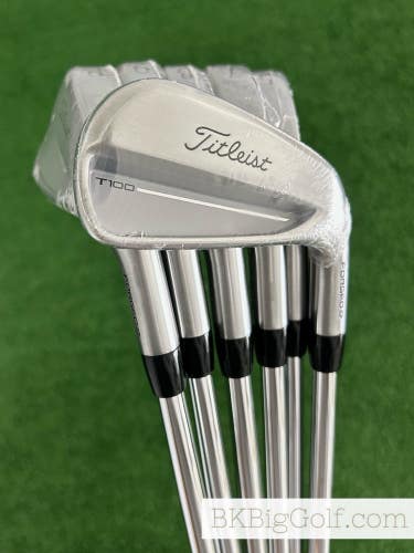 NEW Titleist T100 25 Forged Iron Set 5-P / True Temper AMT White Stiff