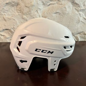 White CCM Tacks 710 Helmet Medium