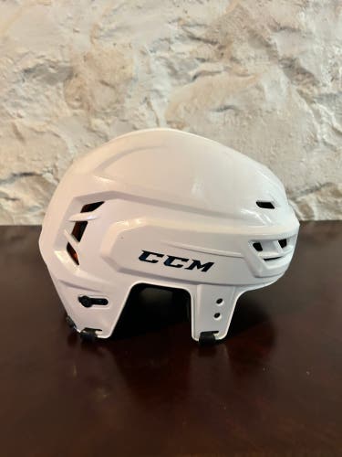 White CCM Tacks 710 Helmet Medium