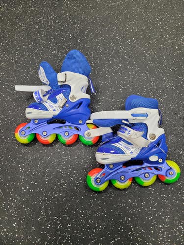 Used POWER SUPERB Junior Roller Quad Skates Royal Blue Adjustable 11849-S000039243