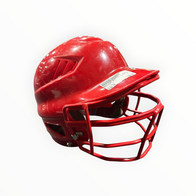 Used Rawlings Batting Helmet w/Mask Red SM 11375-S000374795