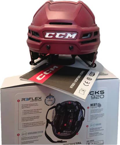 Medium CCM Tacks 910 Matte Burgundy Helmet Pro Stock (New)