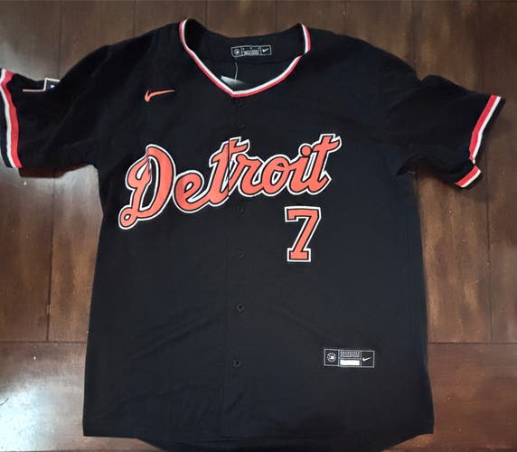 Detroit Tigers Kevin McGonigle Adult Medium (Black) Alternate Jersey NWT