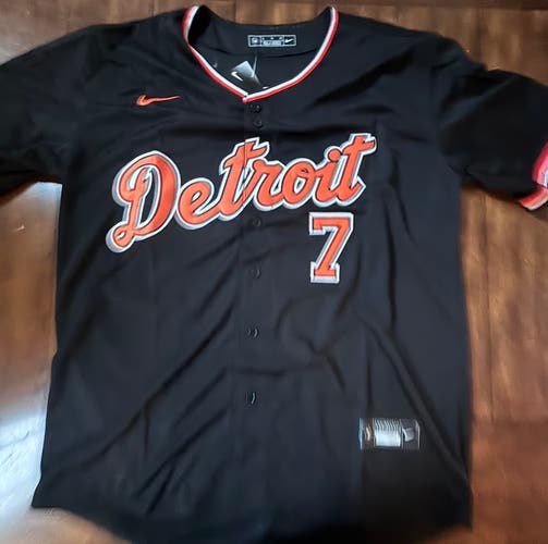 Detroit Tigers Kevin McGonigle Adult XL (Black) Alternate Jersey NWT