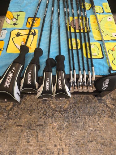 NEW LADIES LEFT HAND TPX 2.0 COMPLETE GOLF CLUB SET DRIVER, FAIRWAY,4H,5H,6-U,P