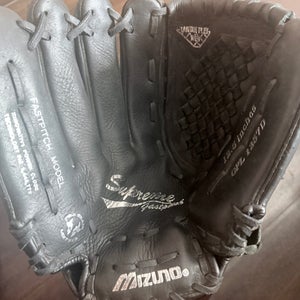 Used - But Good Condition MIZUNO 12.5"  Fastpitch Softball Glove, GPL 1257D BLACK Game Ready LHT