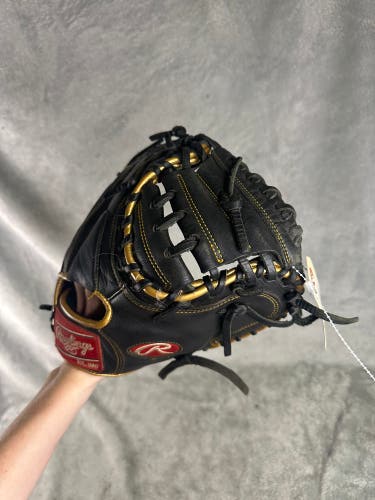 Black Rawlings R9 RH Catcher's Baseball Glove 32.5" (Used)