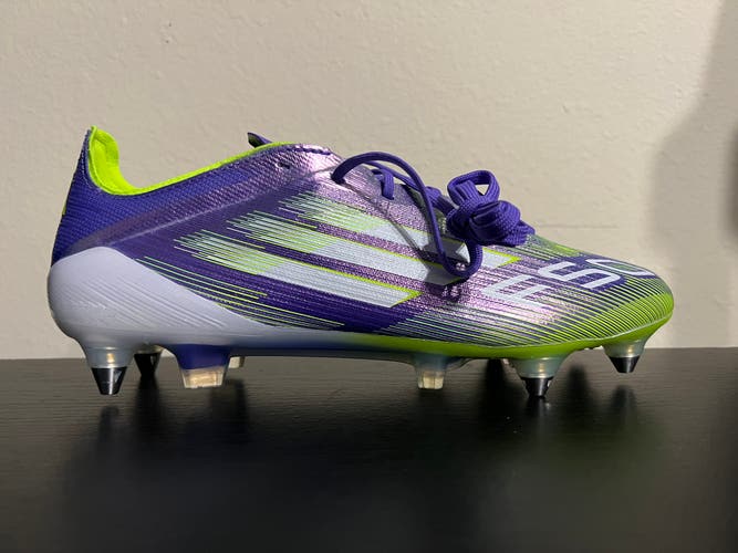 adidas F50 Elite SG Soccer Cleats Men's Size 7.5 JH7633 Purple / White / Lemon