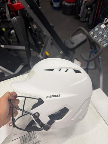 Used HELMET WITH MASK Batting Helmet w/Mask Black SM 11337-S000485300