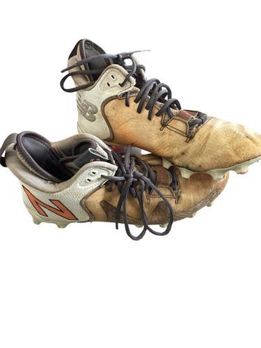 Used New Balance Adult FB Cleats Gold And White Senior 9 11760-S000091179