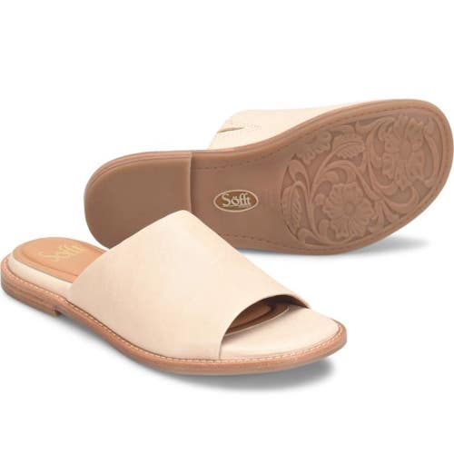 Sofft Noble SF0096915 Sandals Women's US 6M Tapioca Grey Leather Slide HTAT1223